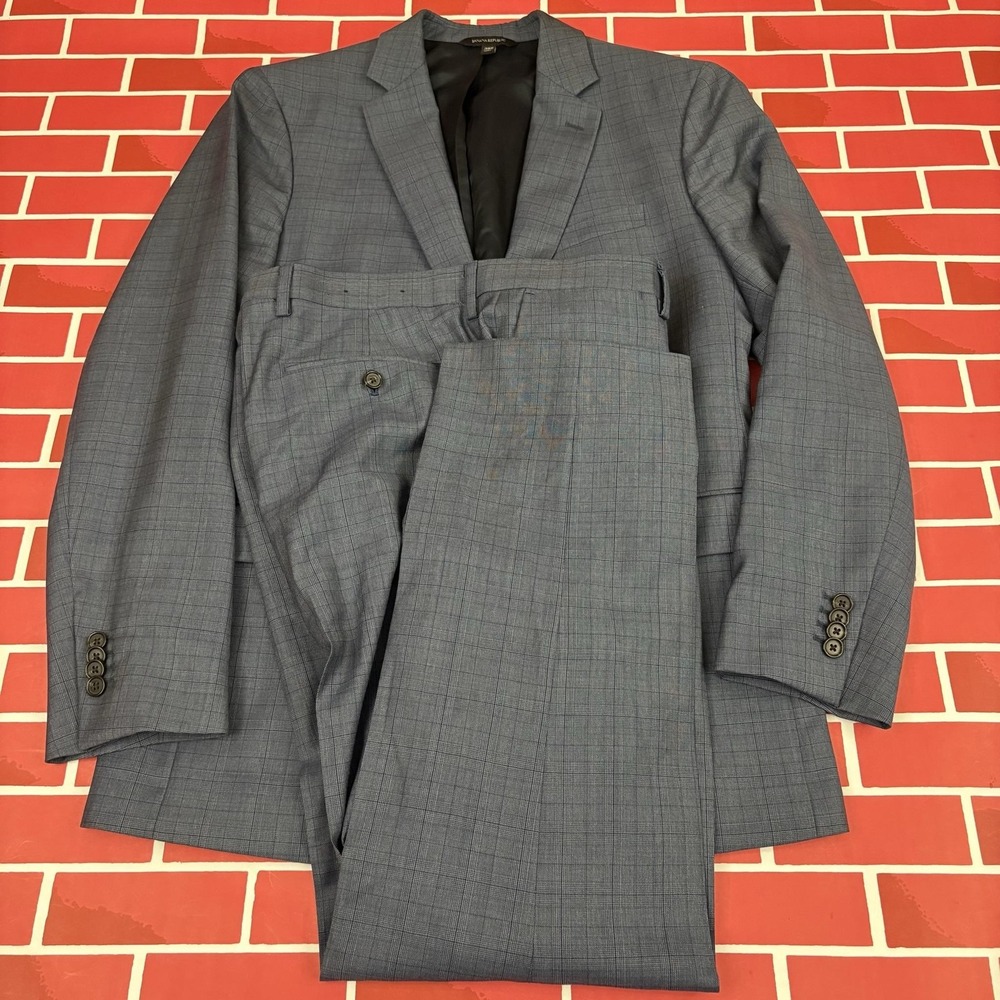 Banana Republic Suit Mens 38R 32x30 Wool Guabello Fabric Standard Fit 2 Pc